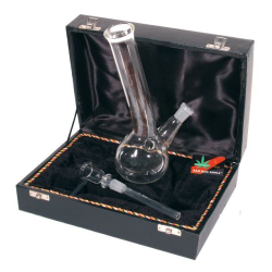 Bong in Glas mit Box 23cm (14.5er)