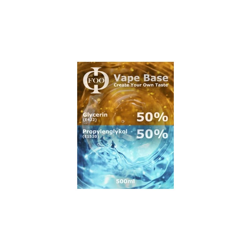 E-Liquid Base Foo Fluids 50% VG / 50PG (500ml)