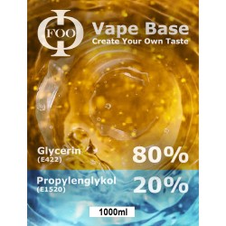 E-Liquide Base Foo Fluids 80% VG / 20PG (1000ml)