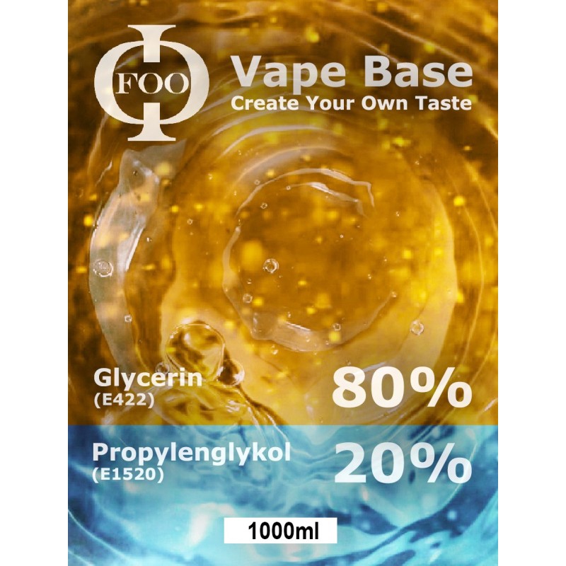 E-Liquid-Basis Floo Fluids 80% VG / 20PG (1000 ml)