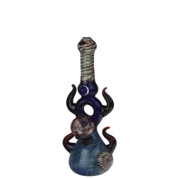 Bong en verre coloré (environ 22cm)