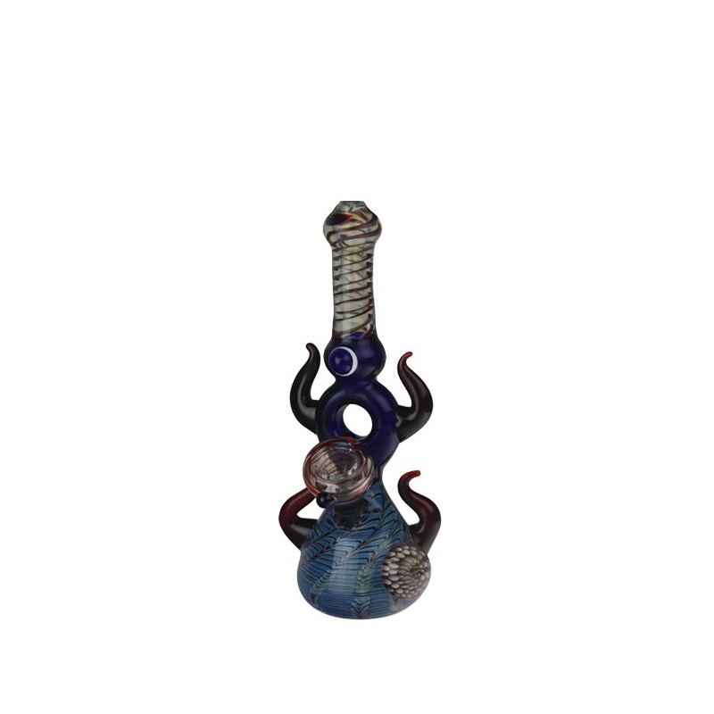 Bong en verre coloré (environ 22cm)