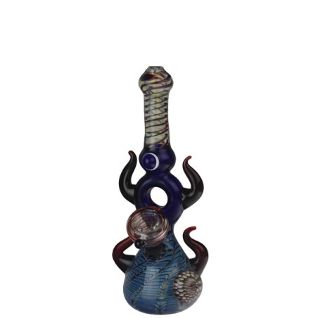 Bong en verre coloré (environ 22cm)