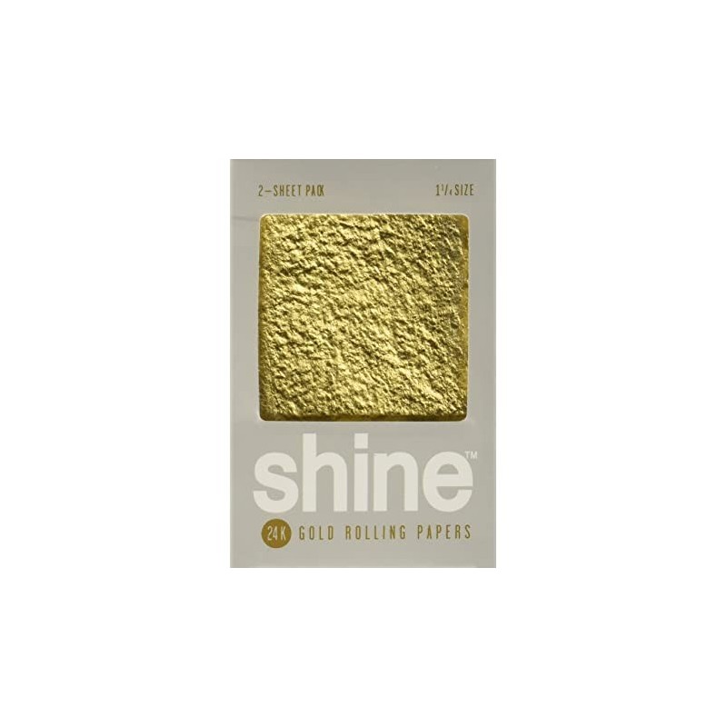 Shine 24 White 1 1/4 Medium Size 2 Cartine Gold Bianco