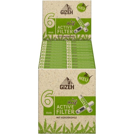 Filtri Gizeh Active Filter Bio Canapa Slim Box 20pz