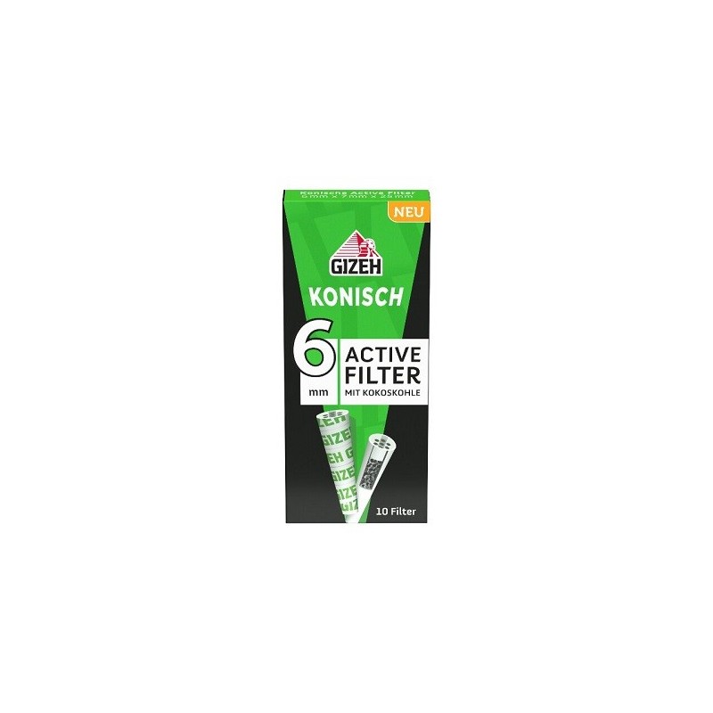 Filtres coniques actifs Gizeh, 10 pièces, 6 et 7 mm Filtres coniques actifs Gizeh, 10 pièces, 6 et 7 mm