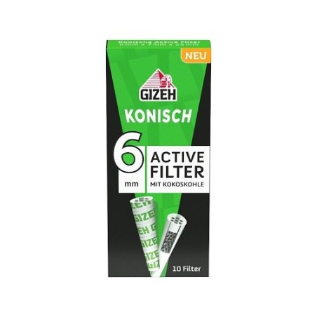 Gizeh Active Filter Cone Filters 10pcs 6 7 mm