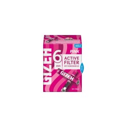 Gizeh Active Filter Pink Slim Size 34pcs 6mm