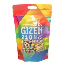 Gizeh Active Filter Slim Size 210pcs 6mm Coconut Carbon Filters