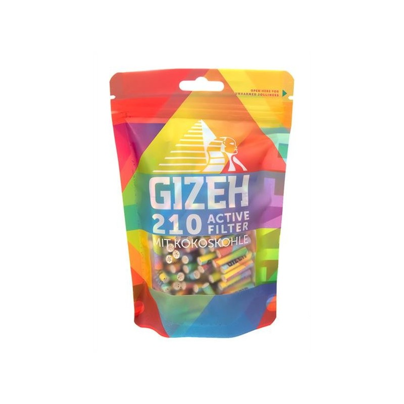 Gizeh Active Filter Slim Size 210pcs 6mm Coconut Carbon Filters Gizeh Active Filter Slim Size 210pcs 6mm Coconut Carbon Filters