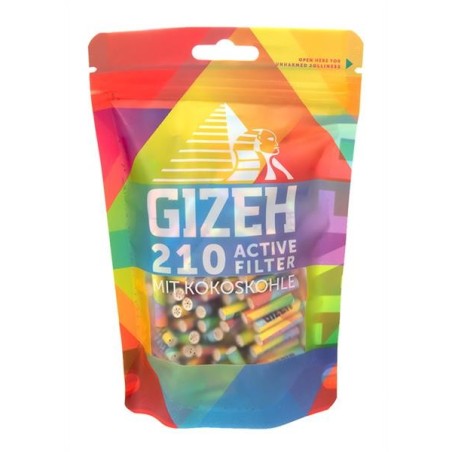 Gizeh Active Filter Slim Size 210 Stück 6 mm Kokosnuss-Kohlefilter