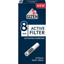 Gizeh Active Filter Regular Size 10pcs 8mm
