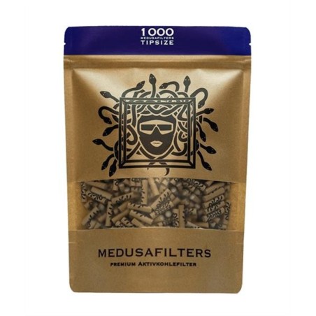 Medusa Slim Size Violet Filters -edition 100 6mm Coconut Carbon Cellulose Glass Container
