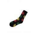 Socks 'In Weed we trust!' black Hempleaf coloured