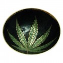 Metal bowls with Green Leaf
