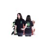 T-Shirt (M) Black Leaf