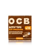 OCB Activ Tips unbleached filters Slim Size Box 20pcs